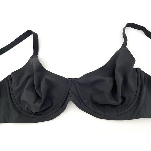 SKIMS Fits Everybody Size 32DDDD Unlined Demi Bra Onyx Black NWOT - Picture 3 of 8